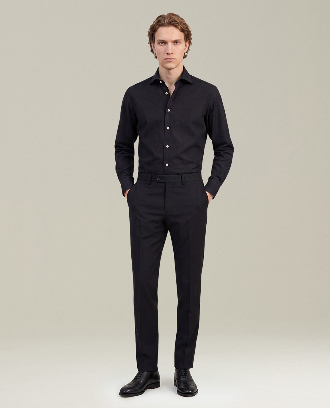 Kiton Shirts Black Cotton Shirt Hemd schwarz Baumwolle