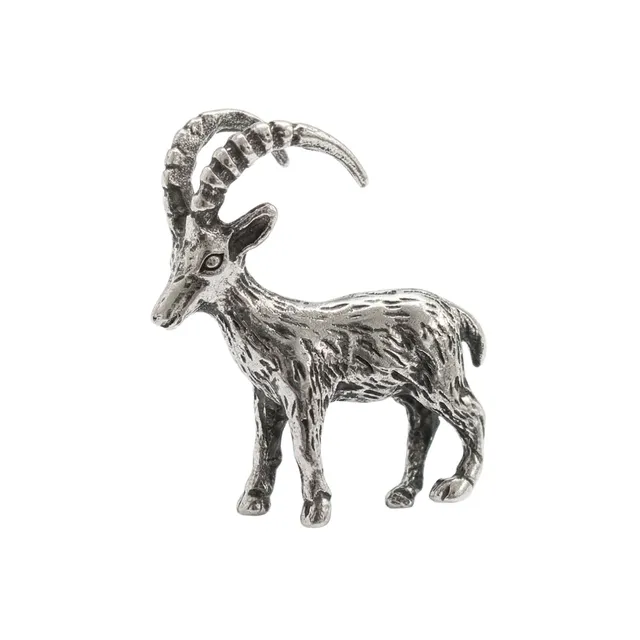 Alpenflüstern DAHEIM API153 Ansteck-Pin Gamsbock antik-silber