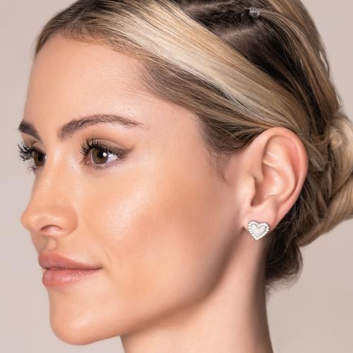 Alpenflüstern DAHEIM DOR063 Ohrstecker Herz Strass silber