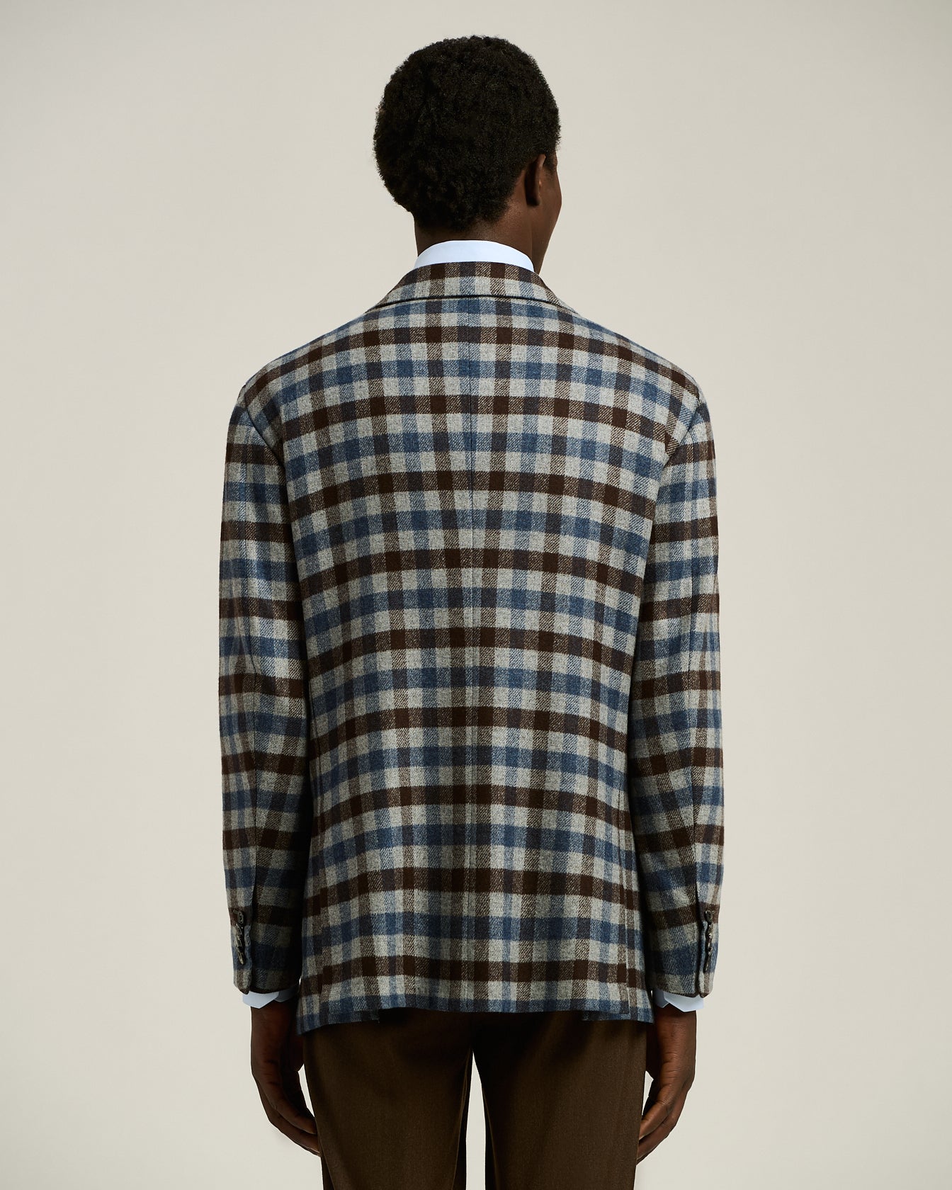 Kiton Jackets Karo Sakko Kaschmir Gr. 52 Einreiher