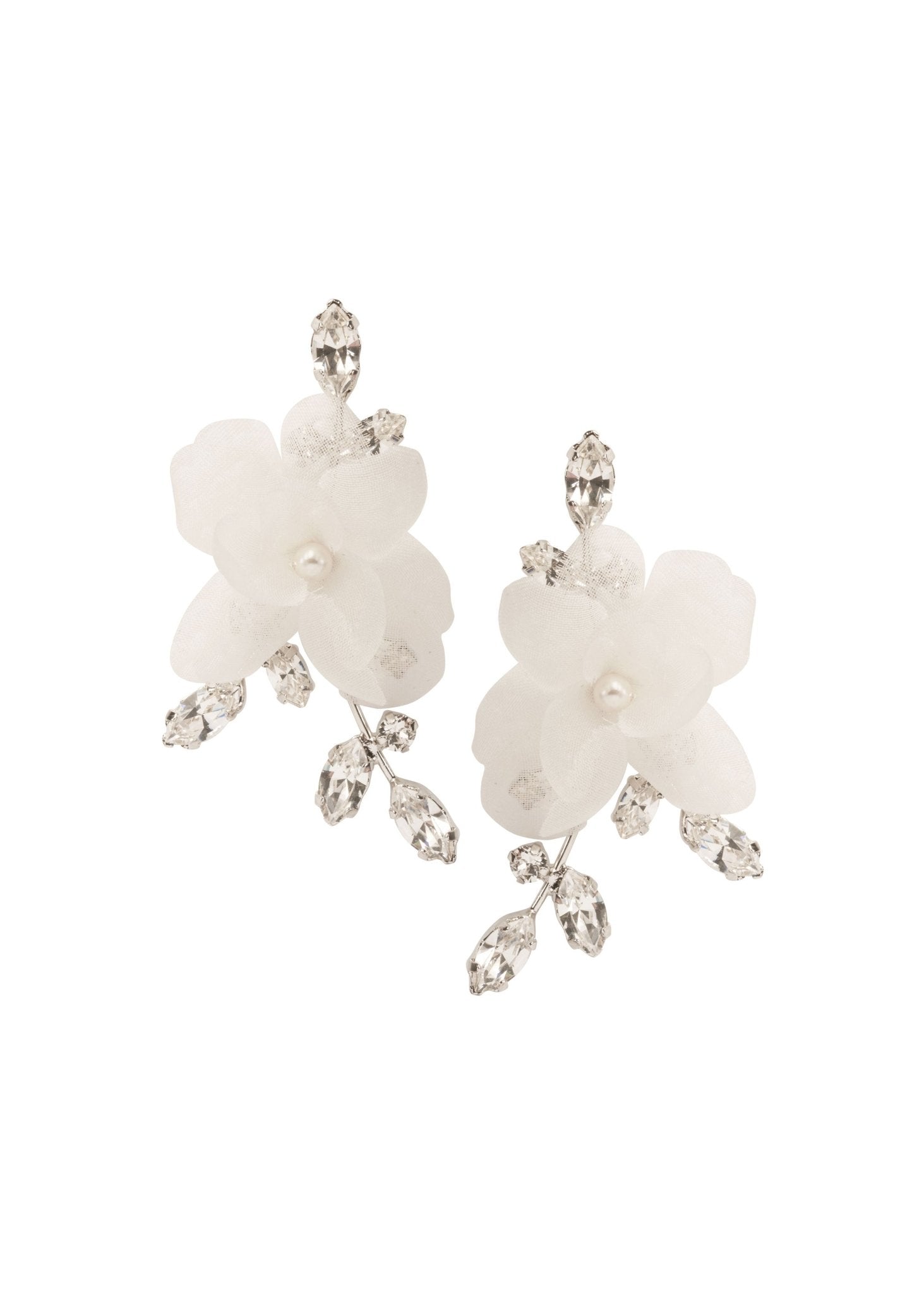 Elizabeth Bower Crystalla Flutter Ohrstecker Rhodium