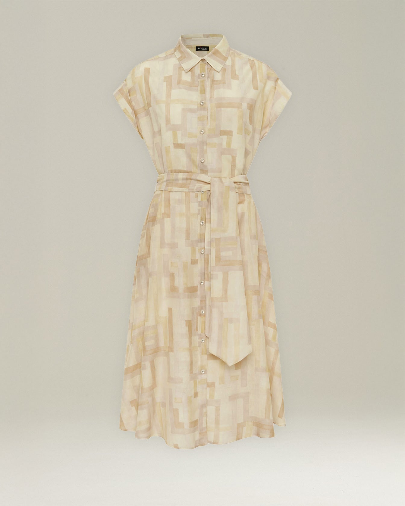Kiton Dresses Cotton Silk Voile Hemdkleid Gr. 40 ärmellos