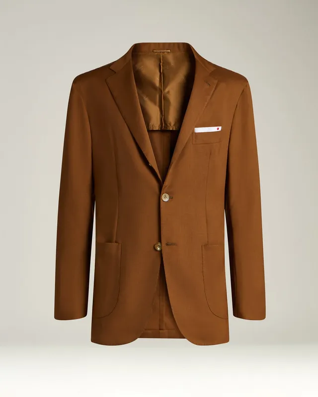 Kiton Jackets Kaschmir Sakko braun einreihig Gr. 50