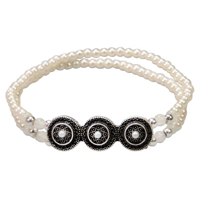 Alpenflüstern DAHEIM Magda DAB078 Armband Perlen creme-weiß