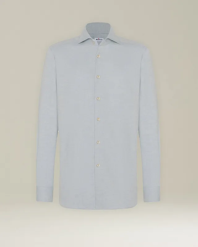 Kiton Shirts Monochrome Flannel Hemd Baumwolle Gr. 40