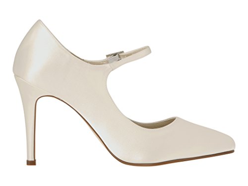 Rainbow Club Timeless Hana Pumps Brautschuhe ivory Satin Riemchen