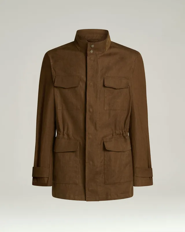 Kiton Jackets Linen Utility Jacket Leinenjacke Taschen
