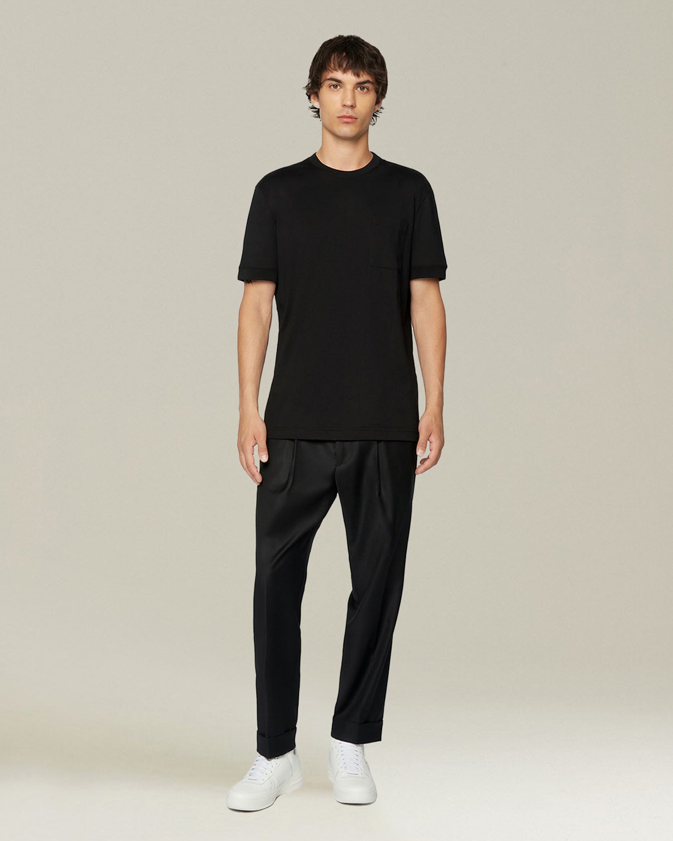 Kiton T-Shirt Jersey Brusttasche Baumwolle KNT
