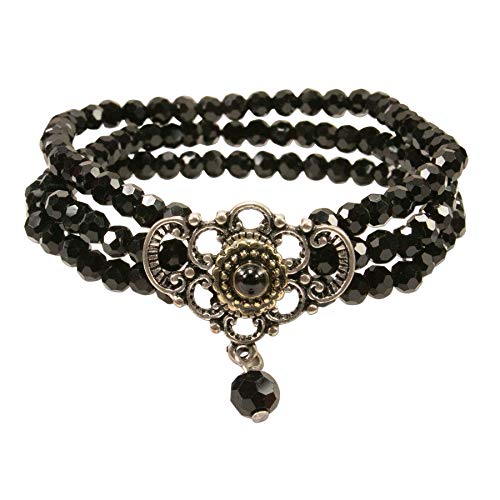 Alpenflüstern DAHEIM Hedwig DAB058 Perlenarmband creme-weiß 3-reihig