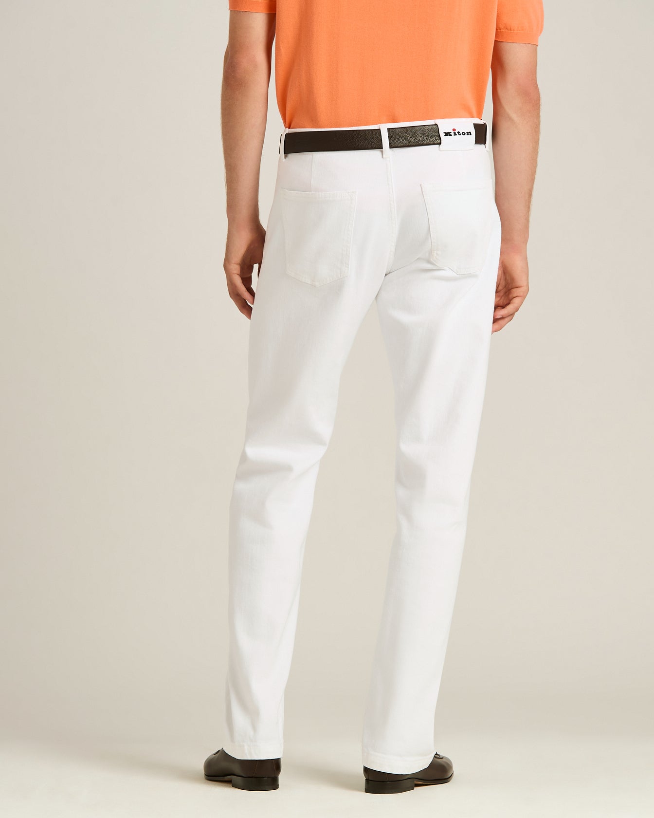 Kiton Jeans White Stretch Five-Pocket Hose Gr. 32