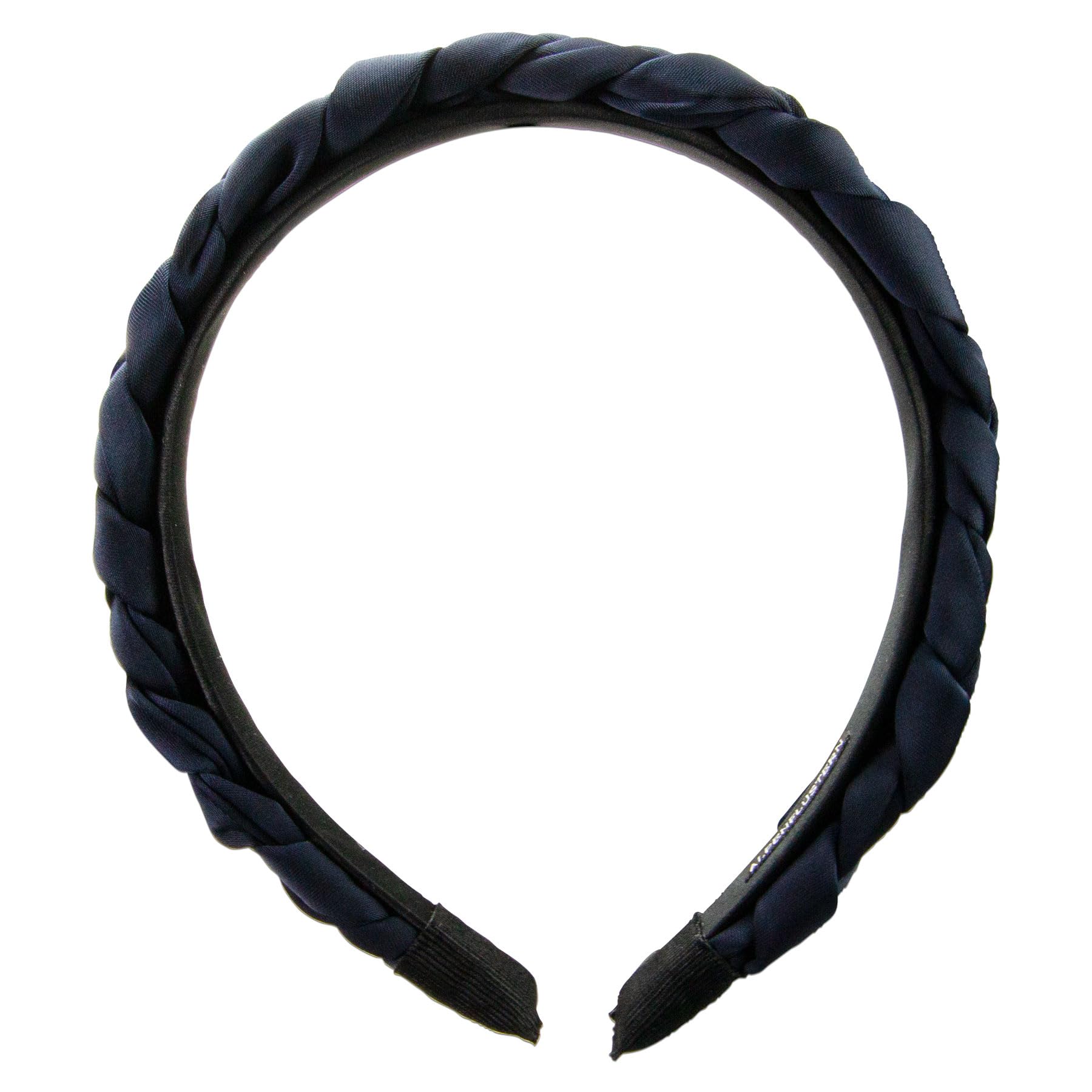 Alpenflüstern DAHEIM ADV164 Haarreif Satin blau Flechtoptik schmal