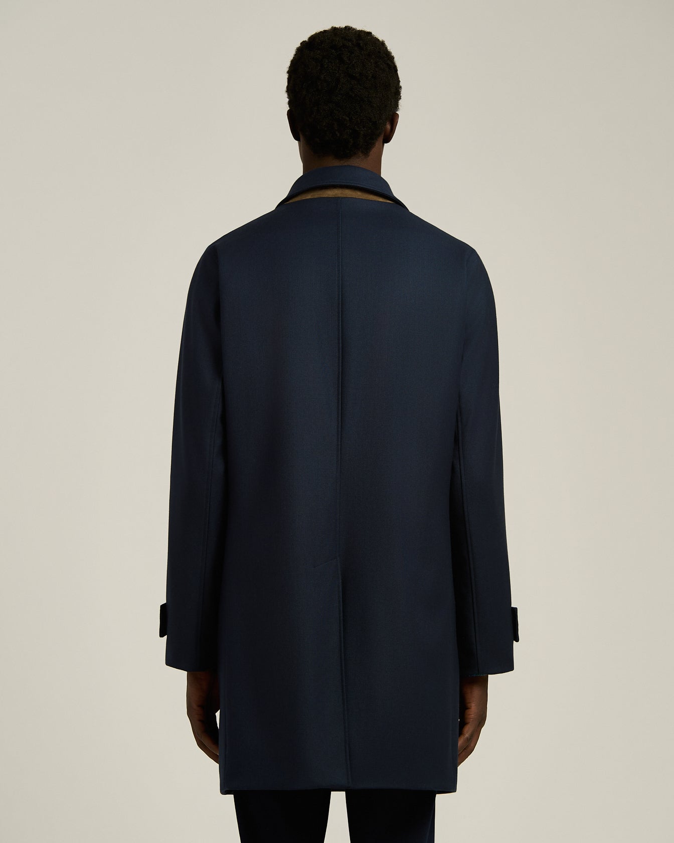 Kiton Outerwear Overcoat Mantel Navy Wolle Kaschmir