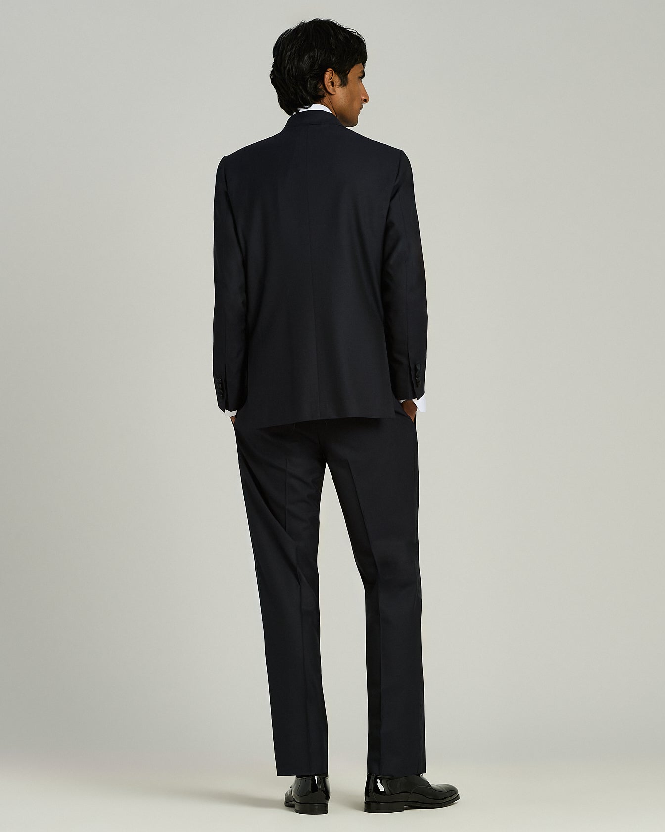 Kiton 14 Micron Smoking Anzug Herren navy Wolle