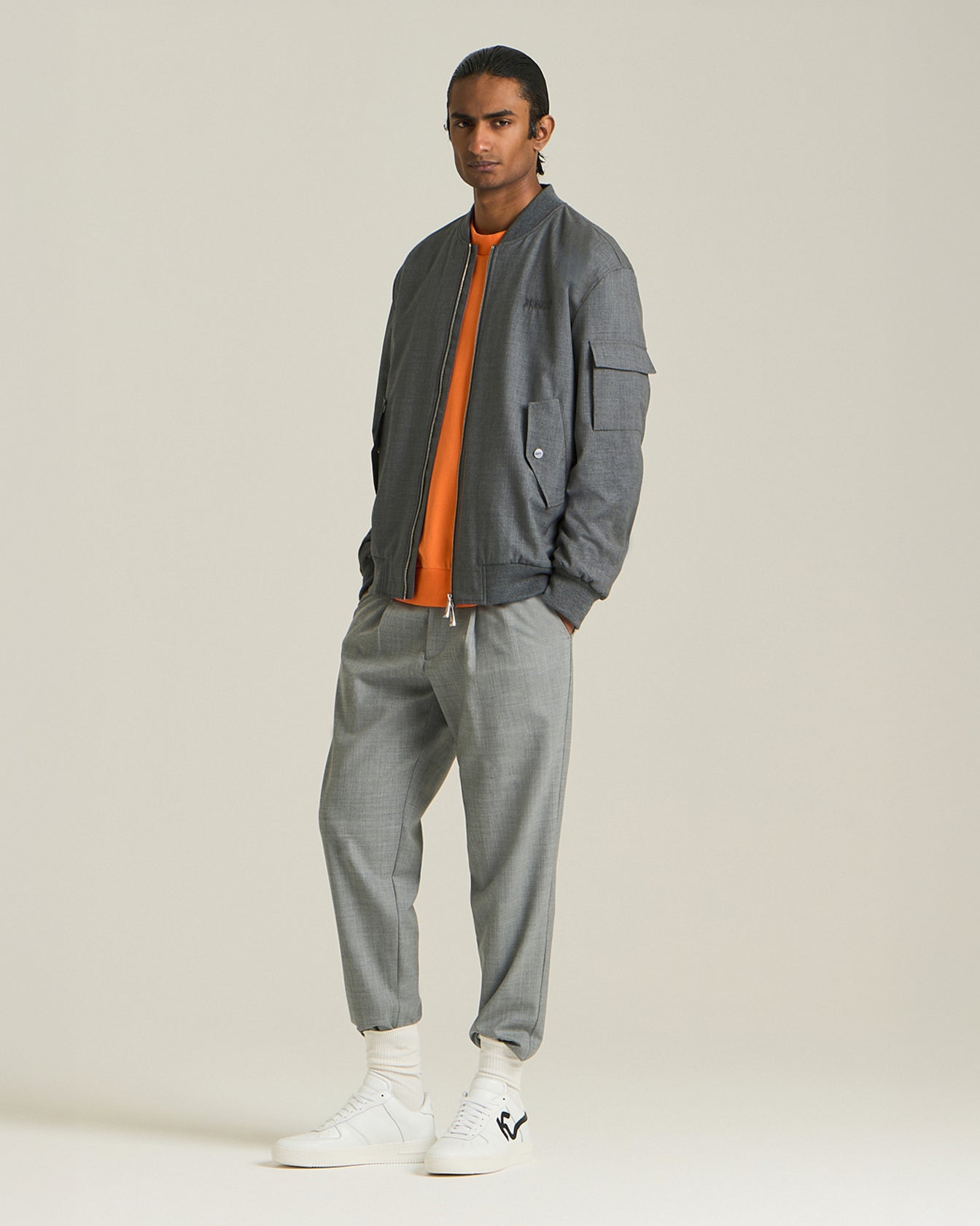 Kiton Outerwear KNT Woll Bomberjacke Reissverschluss