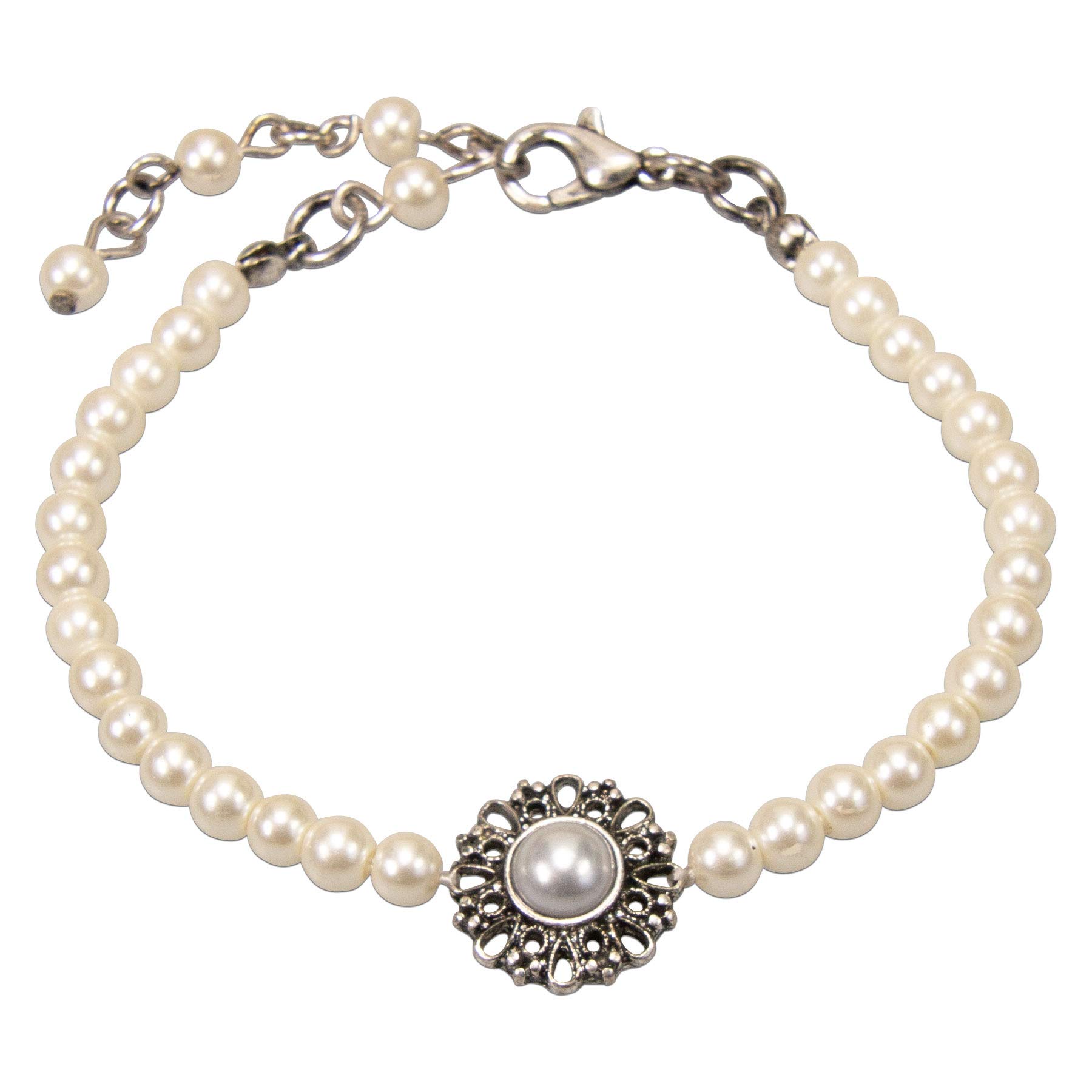 Alpenflüstern DAHEIM DAB076 Helena Armband creme-weiß Perlen