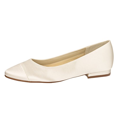 Rainbow Club Timeless Bess Ballerina Ivory Satin flach