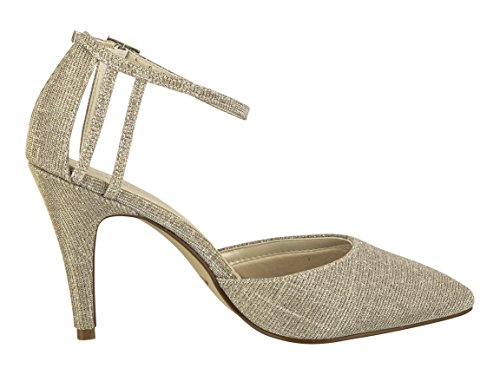 Rainbow Club Luxe Kennedy Gold Metallic Pumps 9 cm Trichterabsatz