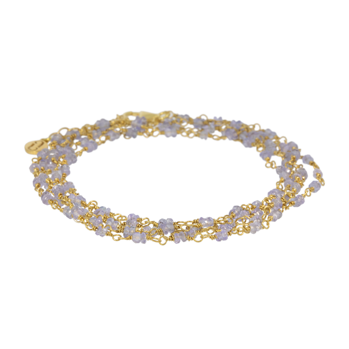 Juvelan Light Blue Chameleon Wickelarmband Gold Tansanit