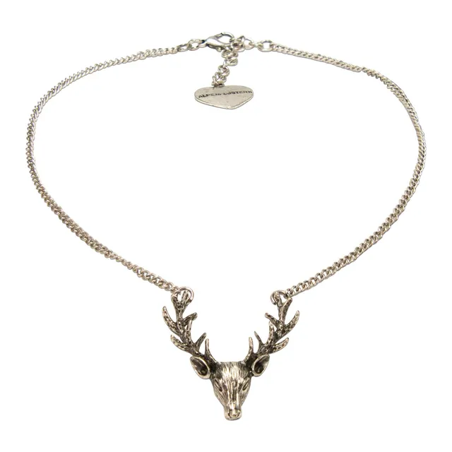 Alpenflüstern DHK257 Trachtenkette Hirsch antik-silber