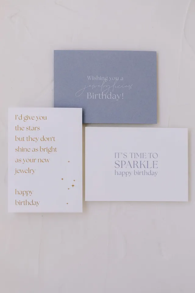 Juvelan Postkarte Birthday Card Bundle 3er Set Weiß