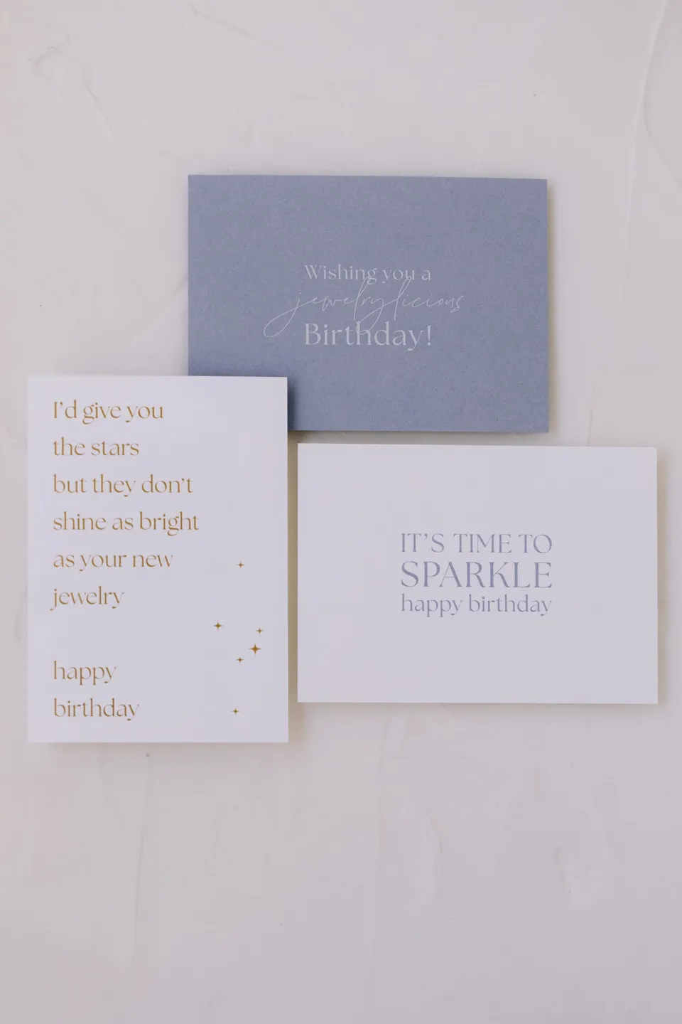 Juvelan Postkarte Birthday Card Bundle 3er Set Weiß