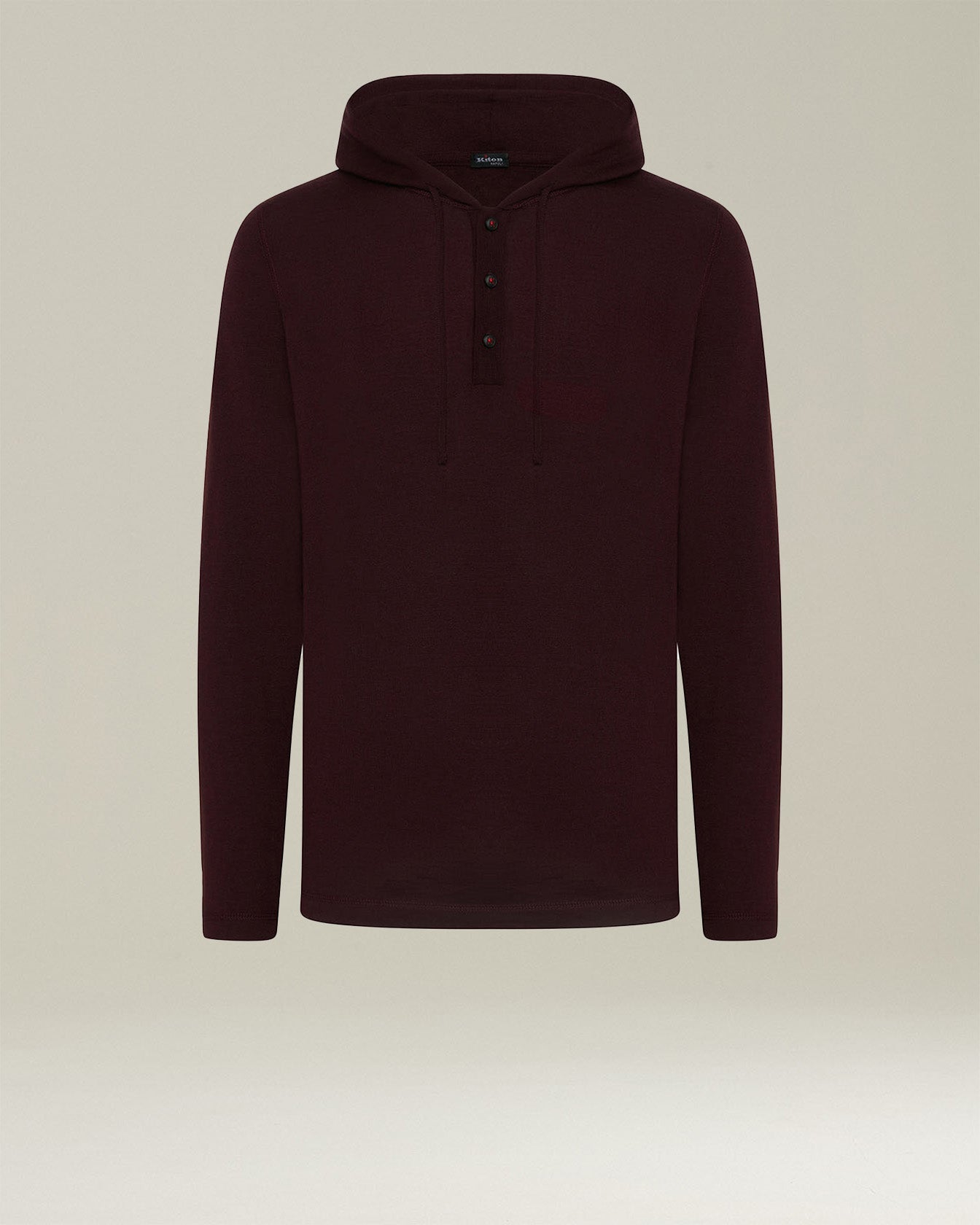 Kiton Kaschmir Seide Hoodie Kapuze Knopf Herren Strickpullover