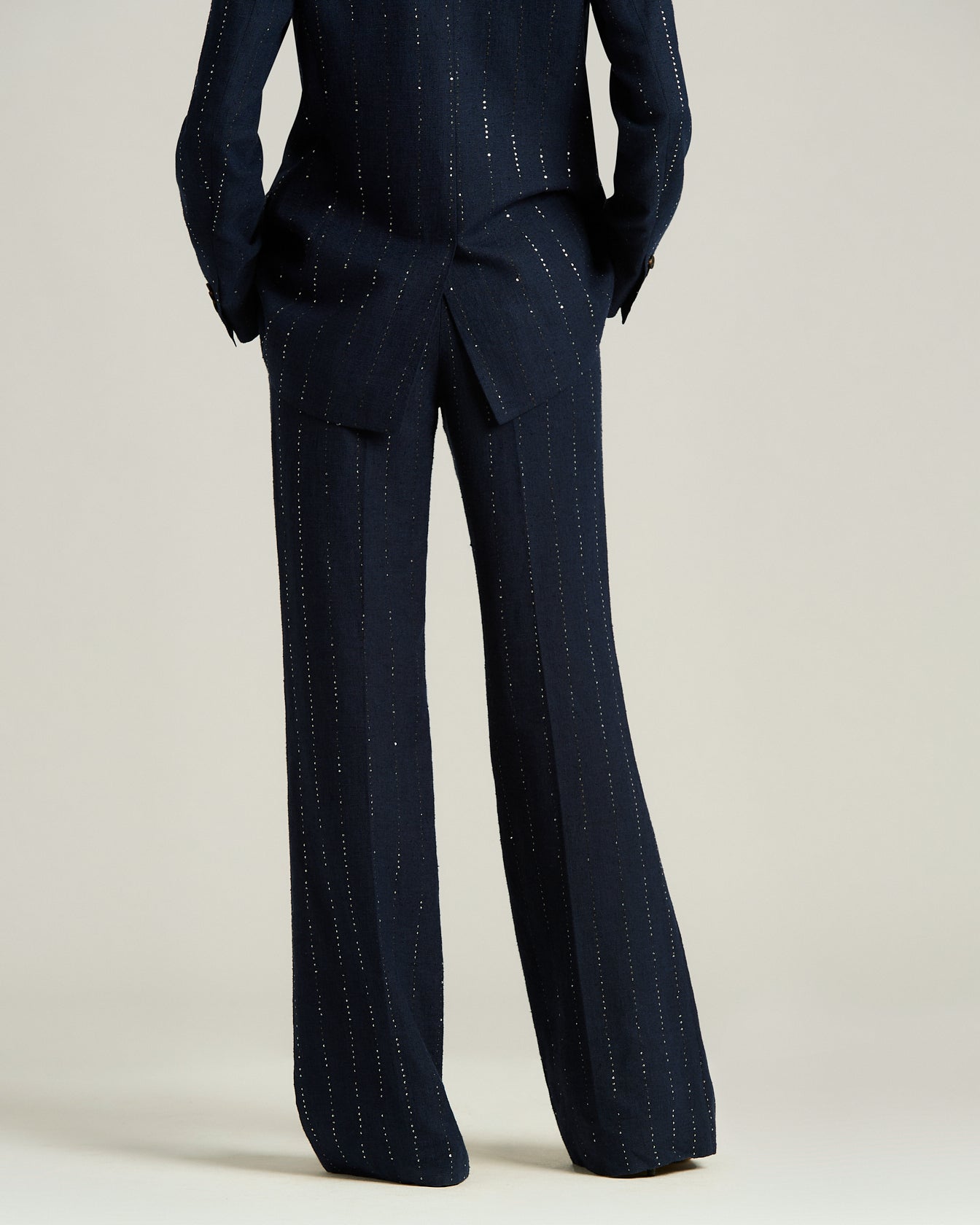 Kiton Blue Tailored Linen Wool Silk Hose Blau Gr.36-48
