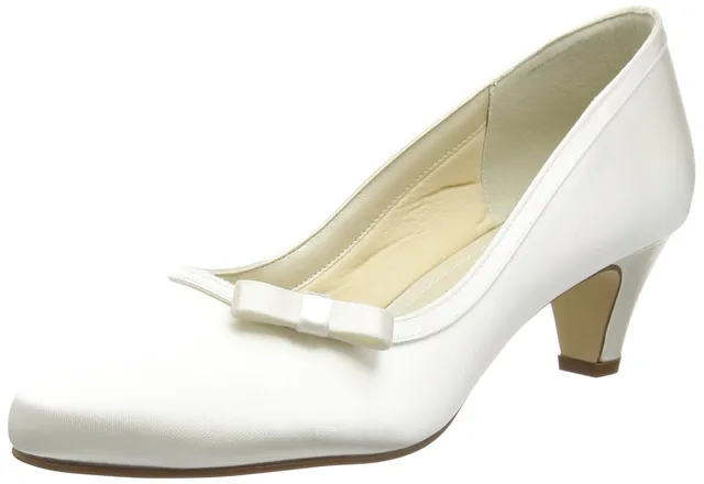 Rainbow Club Timeless Josephine Pumps Ivory Satin 5cm Absatz