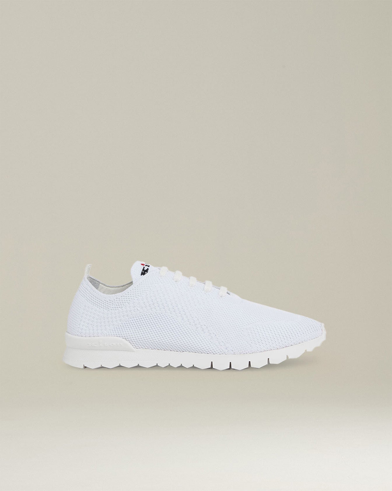 Kiton Shoes Fits Stretch-Knit Sneaker Weiß Gr. 42
