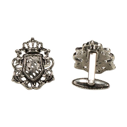 Alpenflüstern DAHEIM API094 Manschettenknöpfe Wappen antik-silber