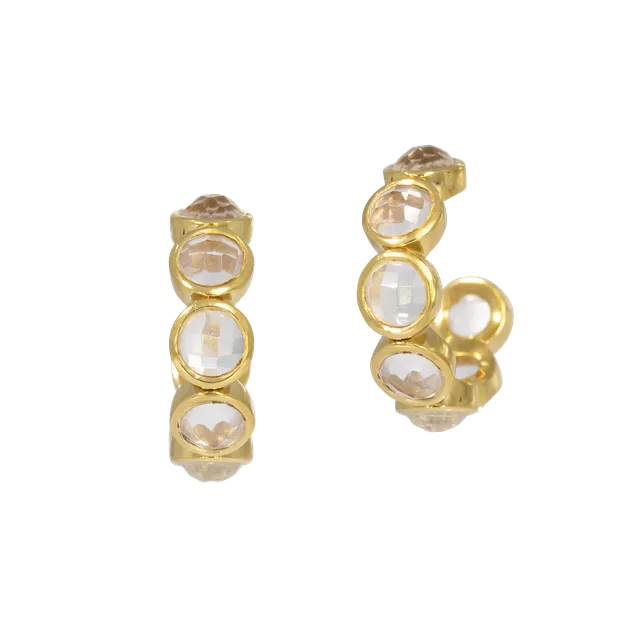 Juvelan Rachel Creolen Kristall Silber 2 cm Zirkonia