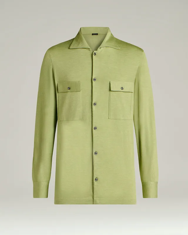 Kiton Shirts Overshirt Seide Kaschmir Leinen M