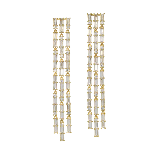 Juvelan My Highlight Kristall-Ohrringe Baguette 7 cm