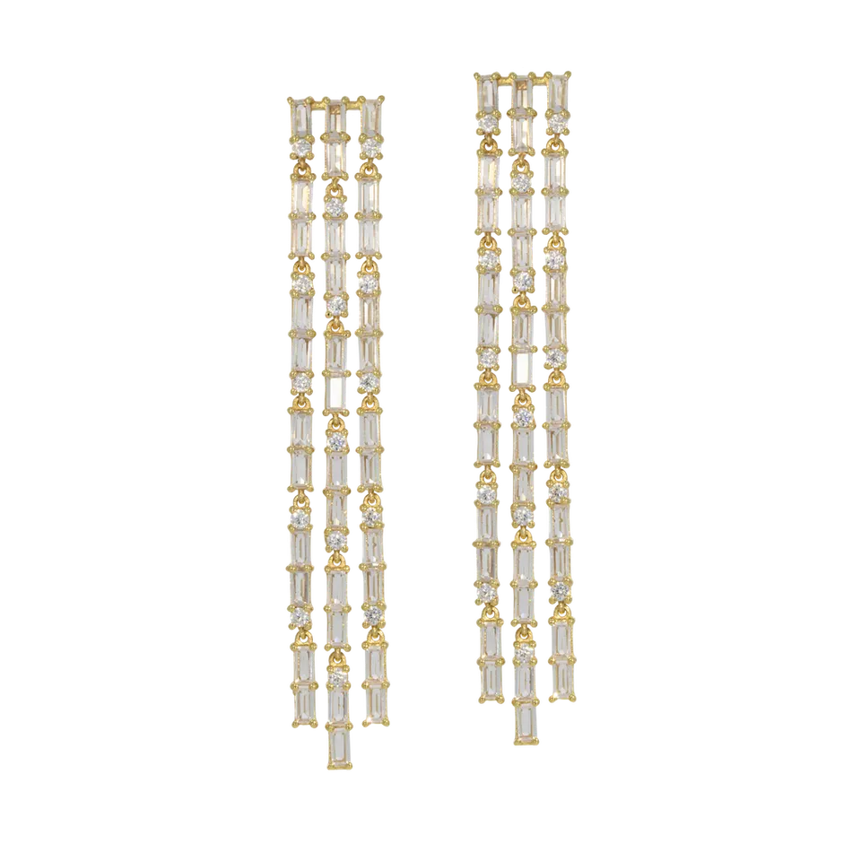 Juvelan My Highlight Kristall-Ohrringe Baguette 7 cm