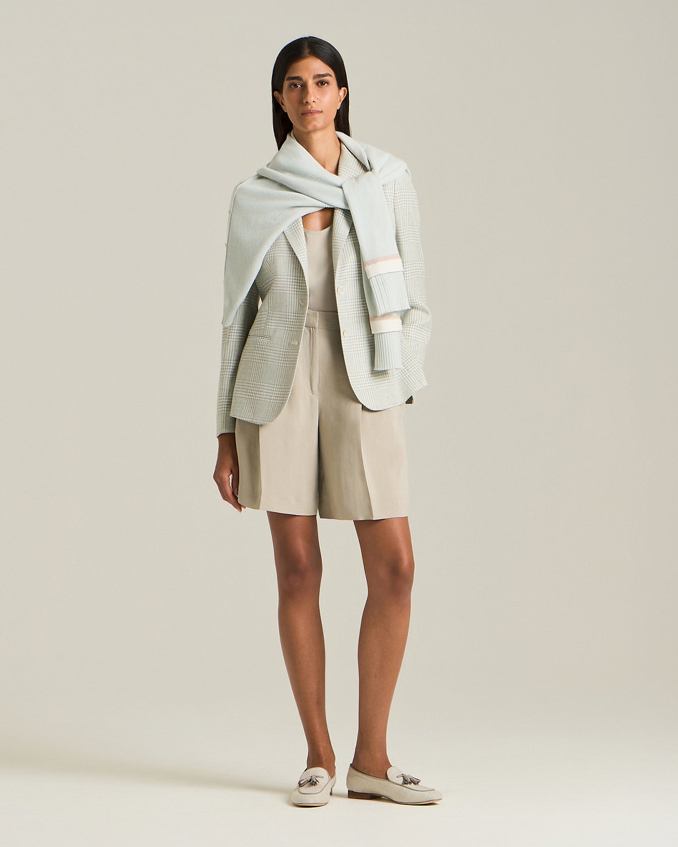 Kiton Jackets Seiden Blazer Glencheck Damen Gr. 42