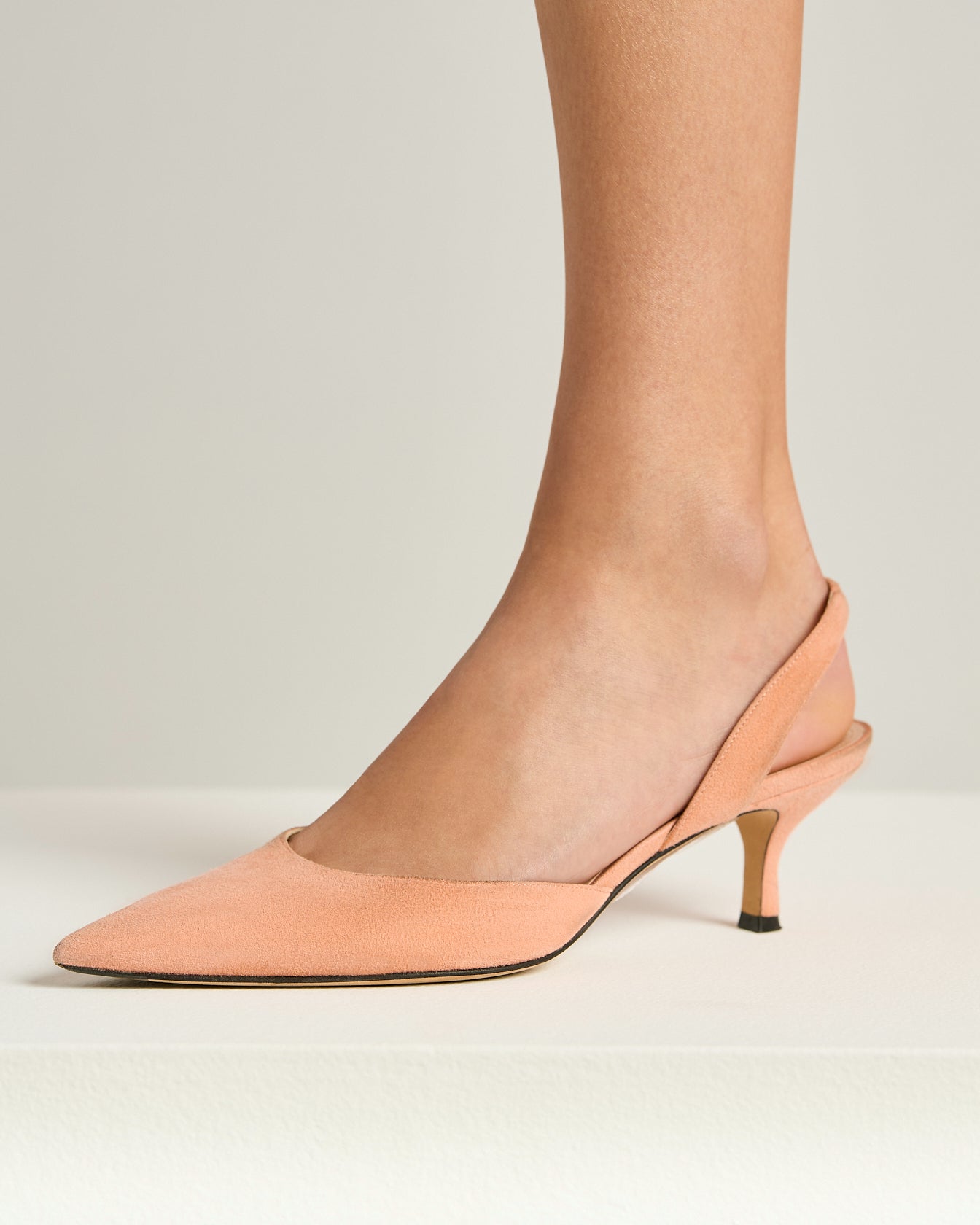 Kiton Pumps Wildleder Apricot Pink Absatz