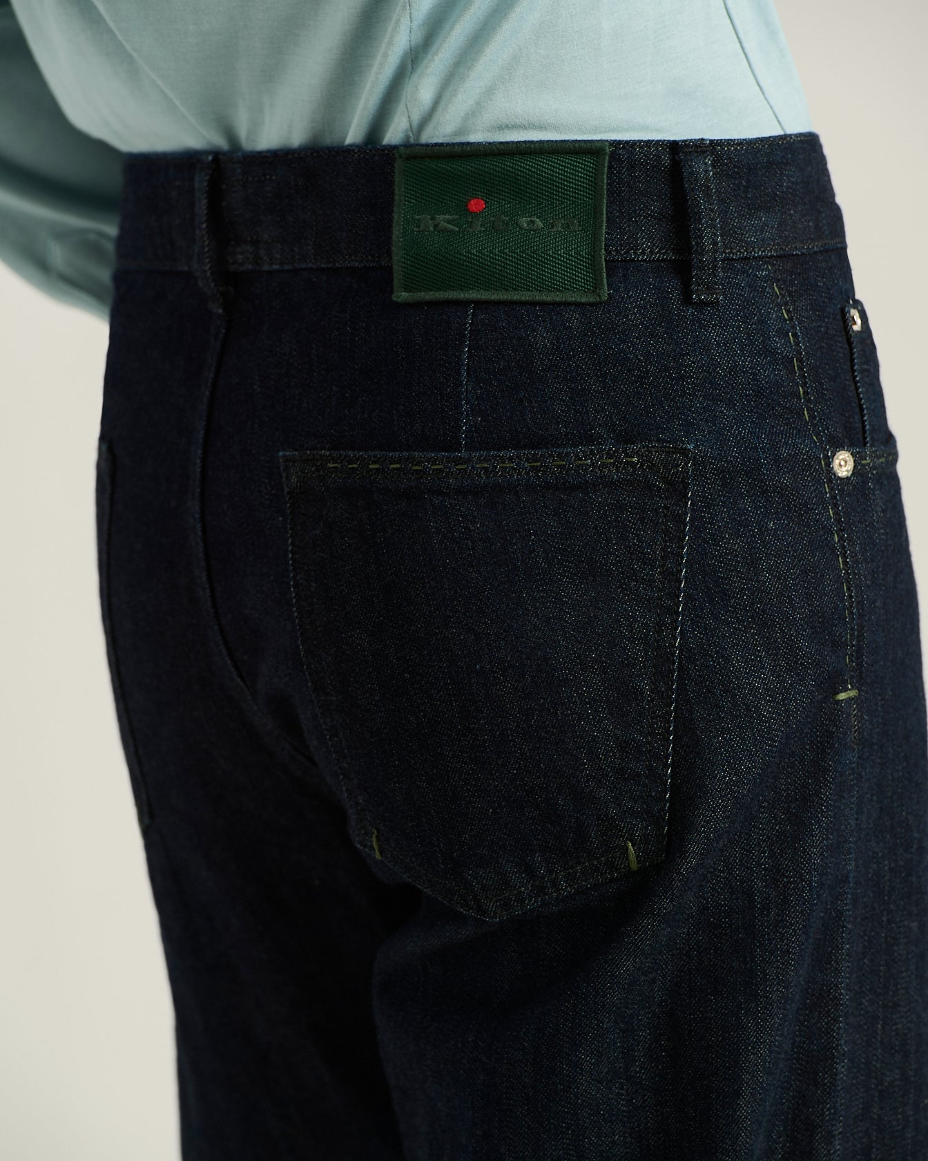 Kiton Stretch Cotton Trousers Indigo Baumwolle