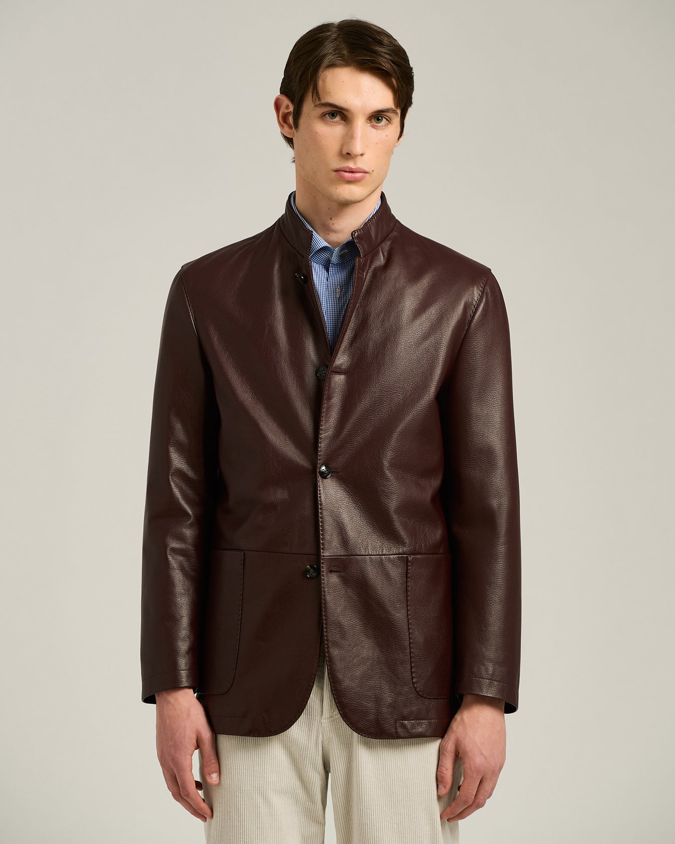 Kiton Jackets Lambskin Jacke bordeaux Lammleder