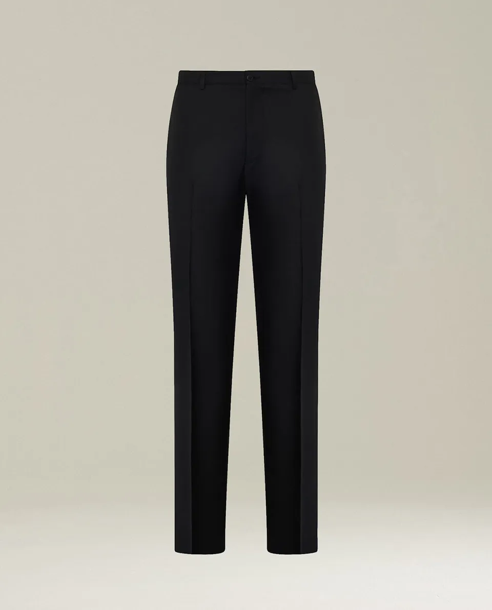 Kiton 150S Wolle Anzughose schwarz Größe 50