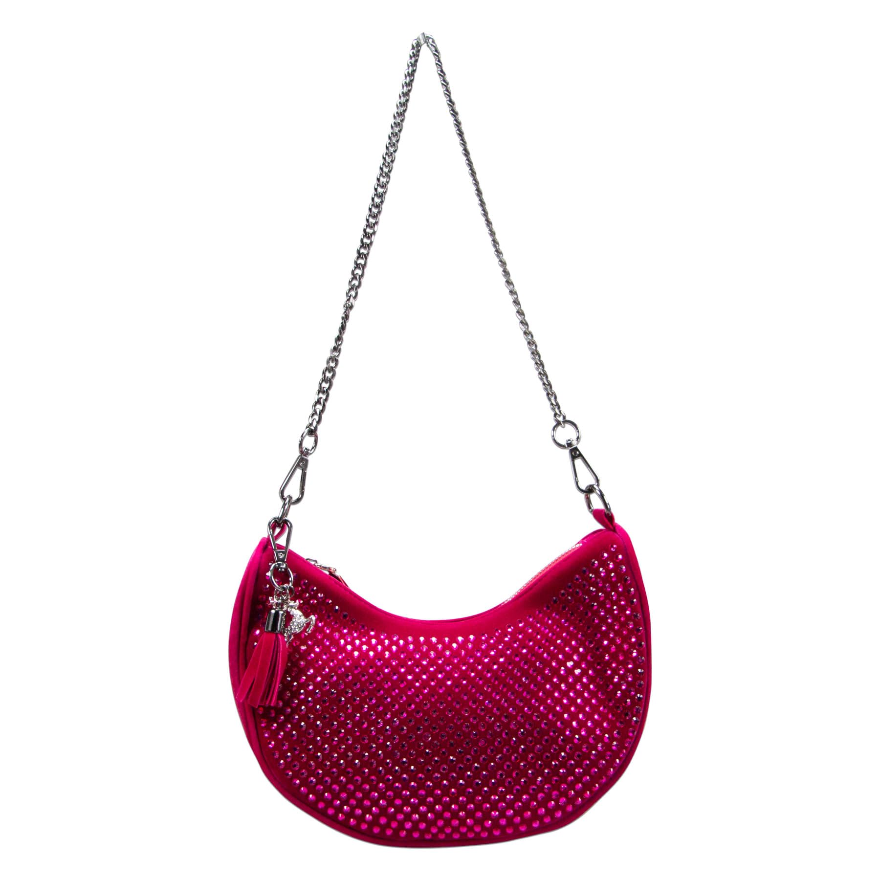 Alpenflüstern DAHEIM DTA101 Dirndltasche Pink-fuchsia Samt Strass