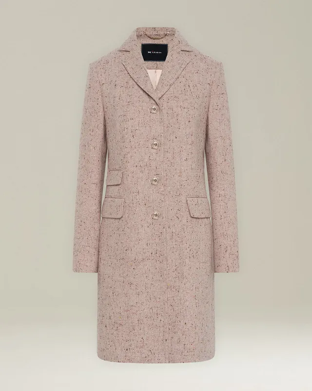 Kiton Outerwear Cashmere Mantel Donegal-Effekt Damen