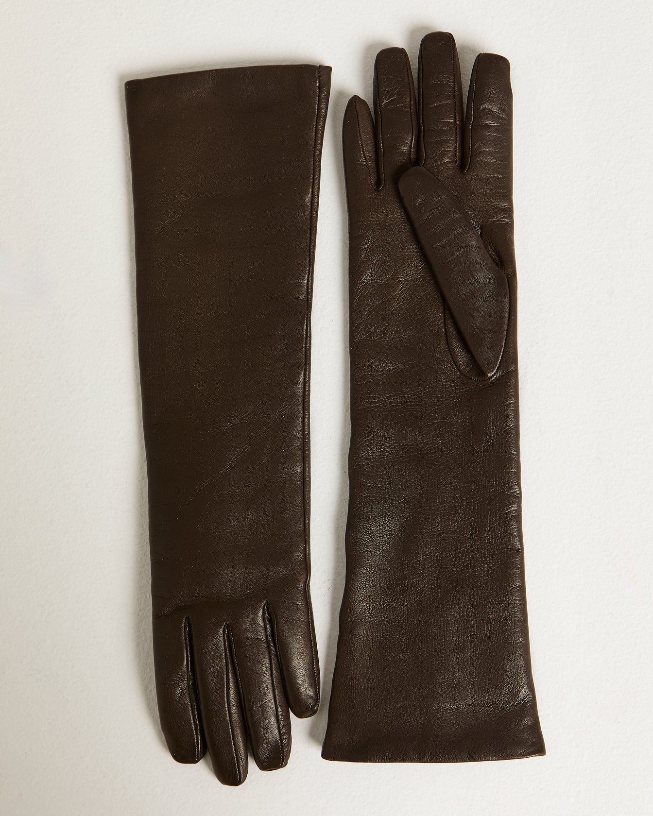 Kiton Scarves Gloves Lederhandschuhe Damen braun Kaschmir lang