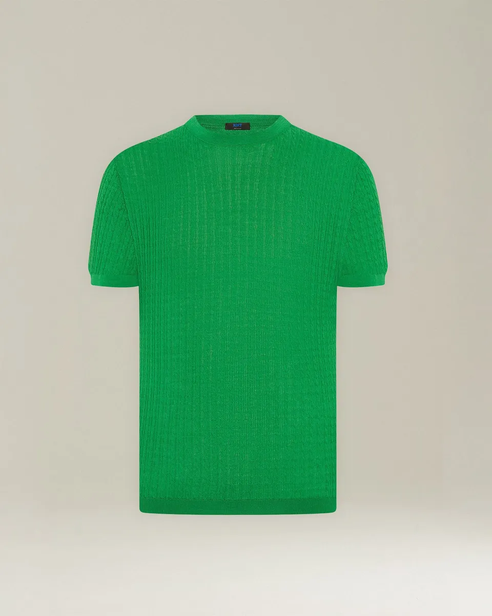 Kiton KNT Deluxe Sweater Wolle Seide Rundhals Herren Pullover