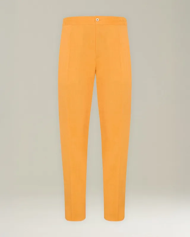 Kiton Comfort Hose Leinen Wolle Bundfaltenhose