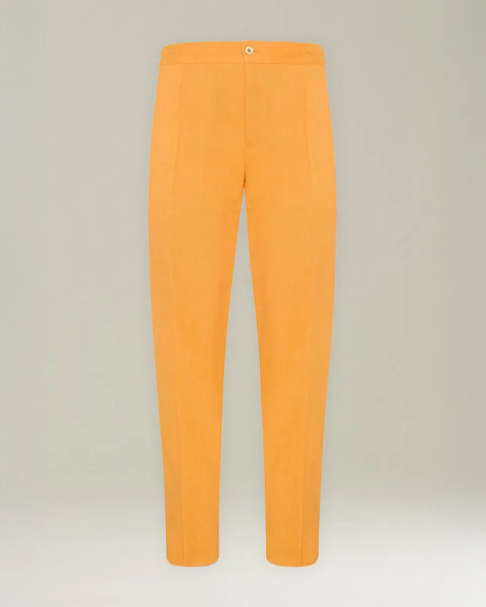 Kiton Comfort Hose Leinen Wolle Bundfaltenhose
