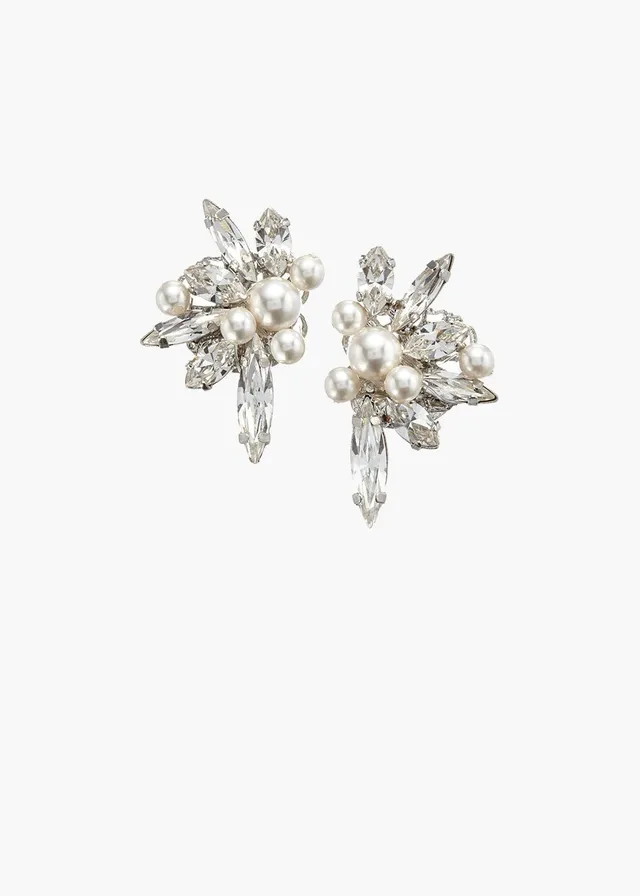 Elizabeth Bower Starlite Statement Ohrstecker Kristall Gold