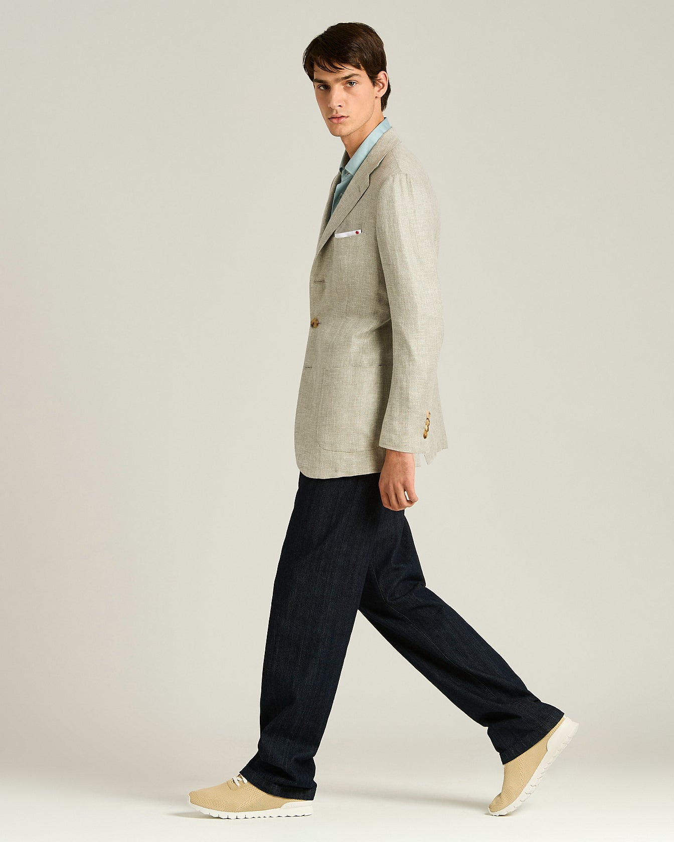 Kiton Stretch Cotton Trousers Indigo Baumwolle