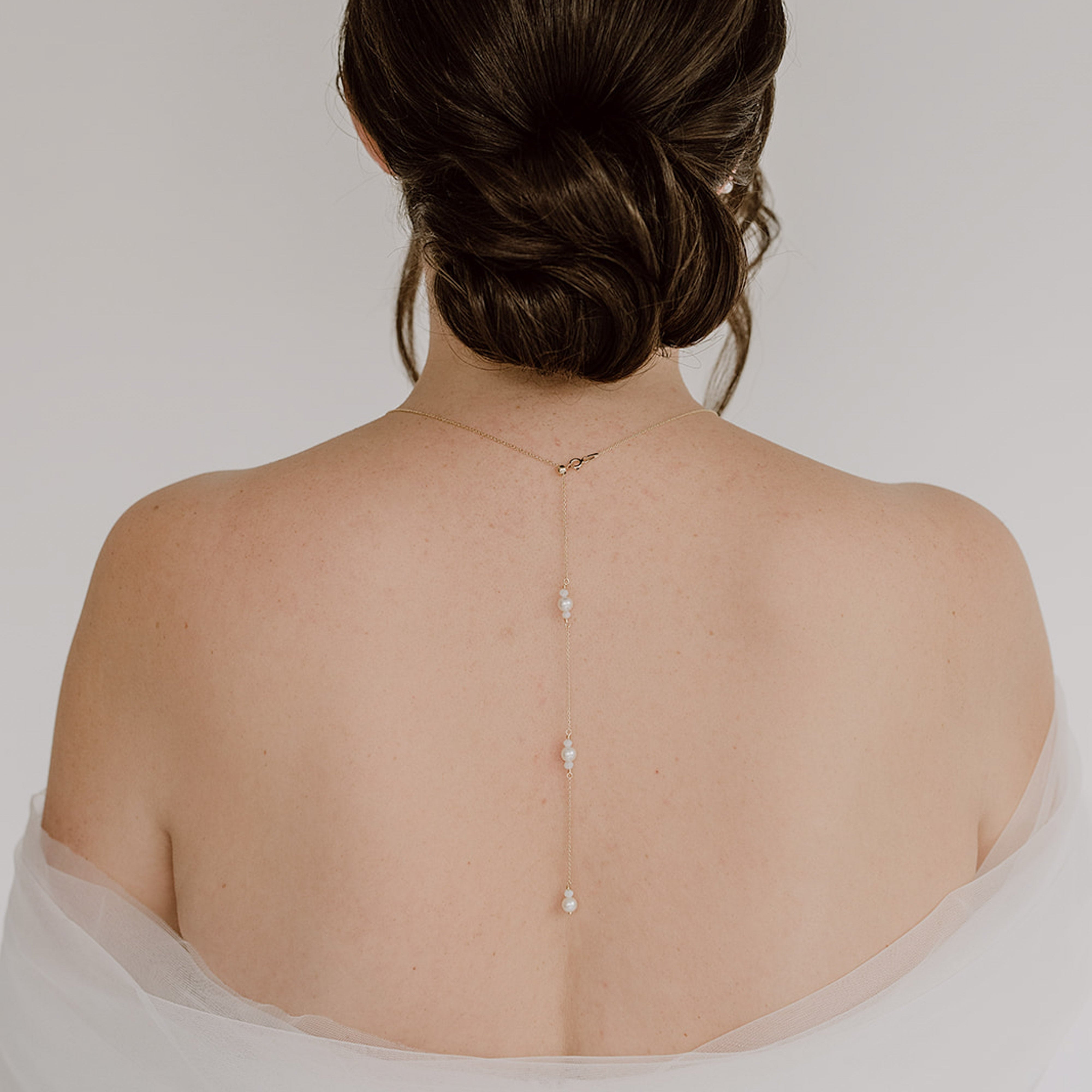 Perlenbräute Ari Halskette Y-Kette Gold 69cm Perlen