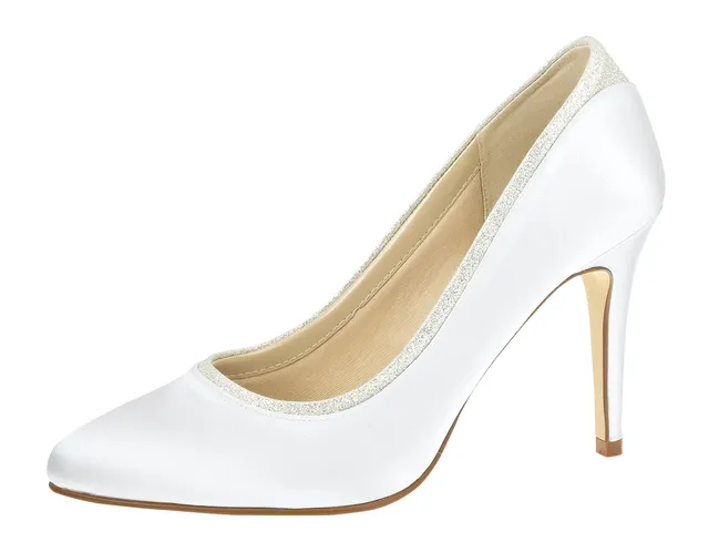Rainbow Club Billie Brautschuhe Ivory Satin Gr. 36,5 Stiletto