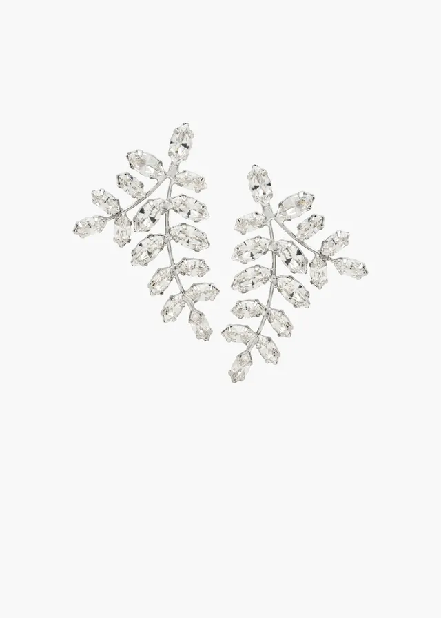 Elizabeth Bower Eden Cluster Stud Ohrstecker Rhodium Kristall